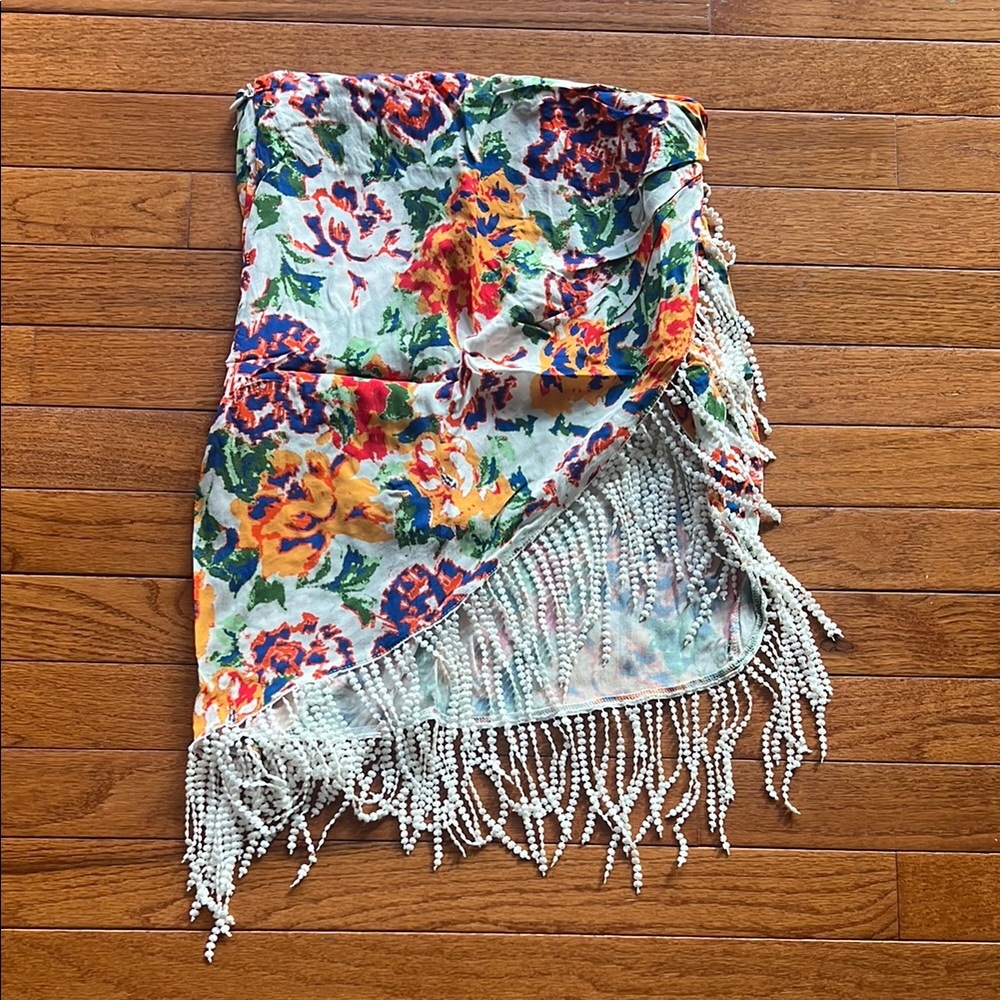 Floral Fringe Skirt 💐🌸